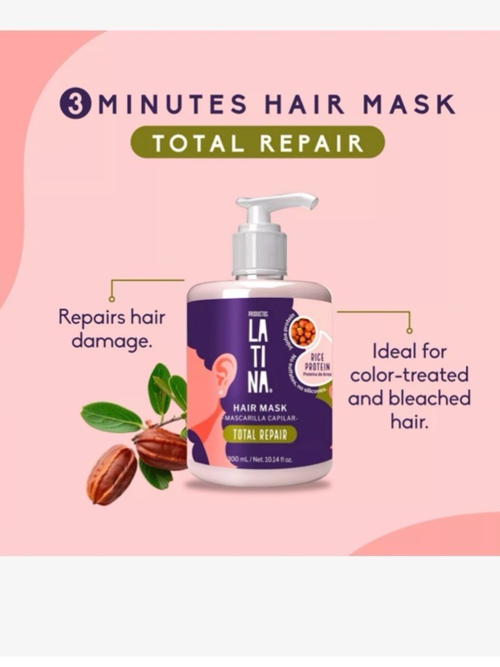 Latina Total Repair 3-Minute Hair Mask - New